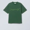 Boxy Printed Graphic T-Shirt – Hypno Green Boxy Printed Graphic T-Shirt – Hypno Green