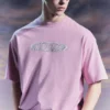 Boxy Printed Graphic T-Shirt – Pink Boxy Printed Graphic T-Shirt – Pink