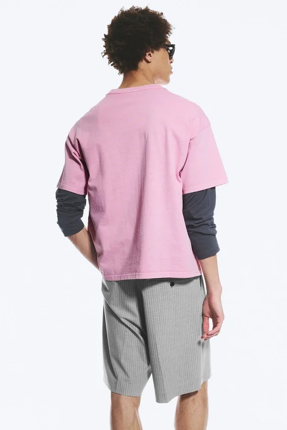 Boxy Printed Graphic T-Shirt – Pink Boxy Printed Graphic T-Shirt – Pink