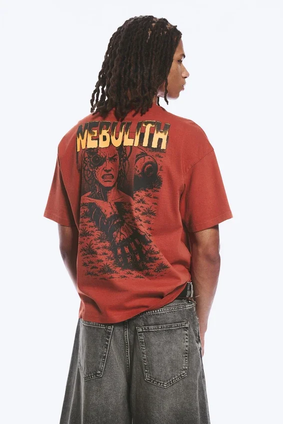 Boxy Printed Graphic T-Shirt – Red – Nebulith Boxy Printed Graphic T-Shirt – Red – Nebulith
