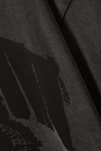 Boxy Printed Graphic T-Shirt – Washed Black – Stencil State
