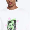 Boxy Printed Graphic T-Shirt – White – Face Off Boxy Printed Graphic T-Shirt – White – Face Off