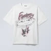 Boxy Printed Graphic T-Shirt – White – Fantazy Flower Boxy Printed Graphic T-Shirt – White – Fantazy Flower