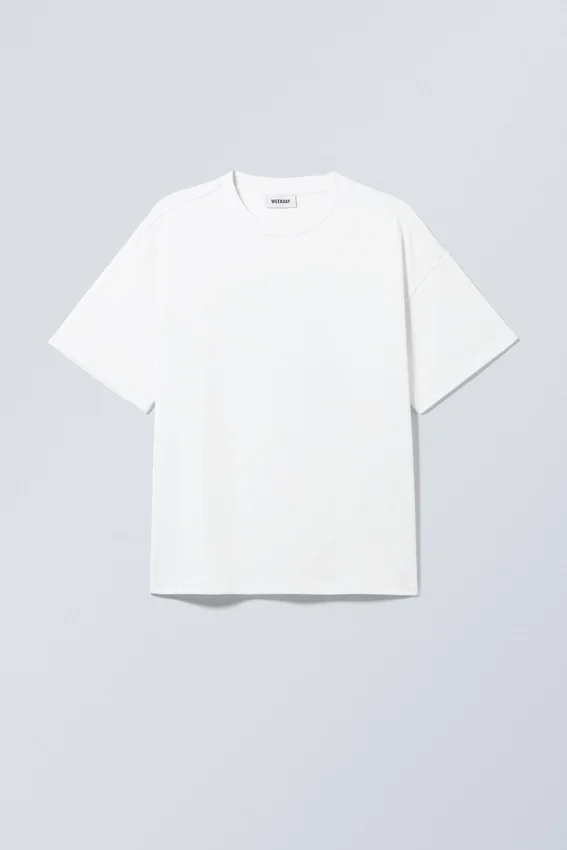 Boxy Printed Graphic T-Shirt – White – Green Symbol Boxy Printed Graphic T-Shirt – White – Green Symbol