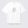 Boxy Printed Graphic T-Shirt – White – Smilish Boxy Printed Graphic T-Shirt – White – Smilish