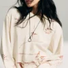 Boxy Printed Long-Sleeved Top – Light Beige – Street Print Boxy Printed Long-Sleeved Top – Light Beige – Street Print