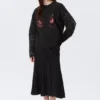 Boxy Printed Long-Sleeved Top – Washed Black – Dragon Gaze Boxy Printed Long-Sleeved Top – Washed Black – Dragon Gaze