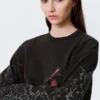 Boxy Printed Long-Sleeved Top – Washed Black – Dragon Gaze Boxy Printed Long-Sleeved Top – Washed Black – Dragon Gaze