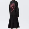 Boxy Printed Long-Sleeved Top – Washed Black – Dragon Gaze Boxy Printed Long-Sleeved Top – Washed Black – Dragon Gaze