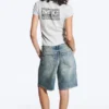 Boxy Printed Short-Sleeved T-Shirt – Grey Melange Boxy Printed Short-Sleeved T-Shirt – Grey Melange
