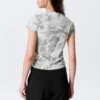 Boxy Printed Short-Sleeved T-Shirt – White – Camo Boxy Printed Short-Sleeved T-Shirt – White – Camo