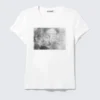 Boxy Printed Short-Sleeved T-Shirt – White – Misty Face Boxy Printed Short-Sleeved T-Shirt – White – Misty Face