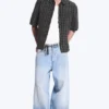 Boxy Short-Sleeved Cotton Shirt – Checked Black Boxy Short-Sleeved Cotton Shirt – Checked Black
