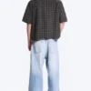 Boxy Short-Sleeved Cotton Shirt – Checked Black Boxy Short-Sleeved Cotton Shirt – Checked Black