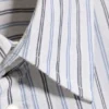 Boxy Short-Sleeved Cotton Shirt – Striped Light Dusty Beige Boxy Short-Sleeved Cotton Shirt – Striped Light Dusty Beige
