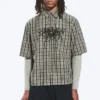 Boxy Short-Sleeved Graphic Shirt – Checked Green – Spyder Boxy Short-Sleeved Graphic Shirt – Checked Green – Spyder