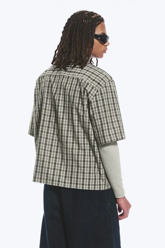 Boxy Short-Sleeved Graphic Shirt – Checked Green – Spyder Boxy Short-Sleeved Graphic Shirt – Checked Green – Spyder