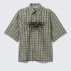Boxy Short-Sleeved Graphic Shirt – Checked Green – Spyder Boxy Short-Sleeved Graphic Shirt – Checked Green – Spyder