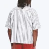 Boxy Short-Sleeved Graphic Shirt – White & Black Stripes Boxy Short-Sleeved Graphic Shirt – White & Black Stripes