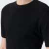 Boxy Slim Fit Ribbed T-Shirt – Black Boxy Slim Fit Ribbed T-Shirt – Black