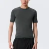 Boxy Slim Fit Ribbed T-Shirt – Washed Dark Mole Boxy Slim Fit Ribbed T-Shirt – Washed Dark Mole