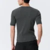 Boxy Slim Fit Ribbed T-Shirt – Washed Dark Mole Boxy Slim Fit Ribbed T-Shirt – Washed Dark Mole