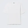 Boxy Slim Fit Ribbed T-Shirt – White Boxy Slim Fit Ribbed T-Shirt – White