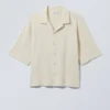 Boxy Structure Resort Shirt – Dusty Beige Boxy Structure Resort Shirt – Dusty Beige