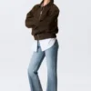 Boxy Suede Zip Jacket – Dark Brown Boxy Suede Zip Jacket – Dark Brown