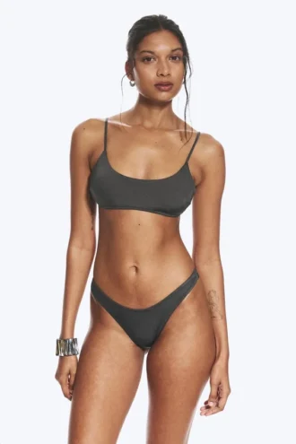 Brazilian Mini Bikini Bottom – Dark Grey