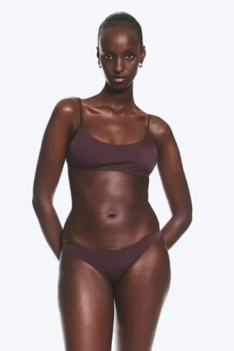 Brazilian Mini Bikini Bottom – Dark Red