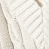 Cable Knit V-Neck Sweater – White Cable Knit V-Neck Sweater – White