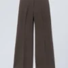 Cami Flared Tailored Trousers – Dark Brown Cami Flared Tailored Trousers – Dark Brown