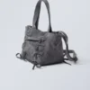 Canvas Bow Bag – Washed Grey Canvas Bow Bag – Washed Grey
