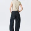 Cap-Sleeved Asymmetric Ripstop Top – Light Beige Cap-Sleeved Asymmetric Ripstop Top – Light Beige