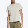 Cap-Sleeved Boxy Cotton T-Shirt – Light Dusty Mole Cap-Sleeved Boxy Cotton T-Shirt – Light Dusty Mole
