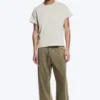 Cap-Sleeved Boxy Cotton T-Shirt – Light Dusty Mole Cap-Sleeved Boxy Cotton T-Shirt – Light Dusty Mole