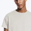 Cap-Sleeved Boxy Cotton T-Shirt – Light Dusty Mole Cap-Sleeved Boxy Cotton T-Shirt – Light Dusty Mole