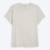 Cap-Sleeved Boxy Cotton T-Shirt – Light Dusty Mole Cap-Sleeved Boxy Cotton T-Shirt – Light Dusty Mole