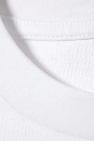 Cap-Sleeved Boxy Cotton T-Shirt – White