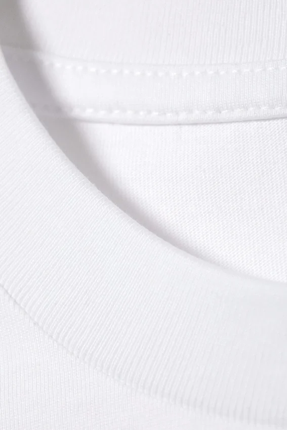 Cap-Sleeved Boxy Cotton T-Shirt – White Cap-Sleeved Boxy Cotton T-Shirt – White