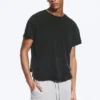 Cap-Sleeved Boxy Cotton T-Shirt – Worn Black Cap-Sleeved Boxy Cotton T-Shirt – Worn Black