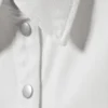 Cap-Sleeved Cotton Twill Shirt – White Cap-Sleeved Cotton Twill Shirt – White