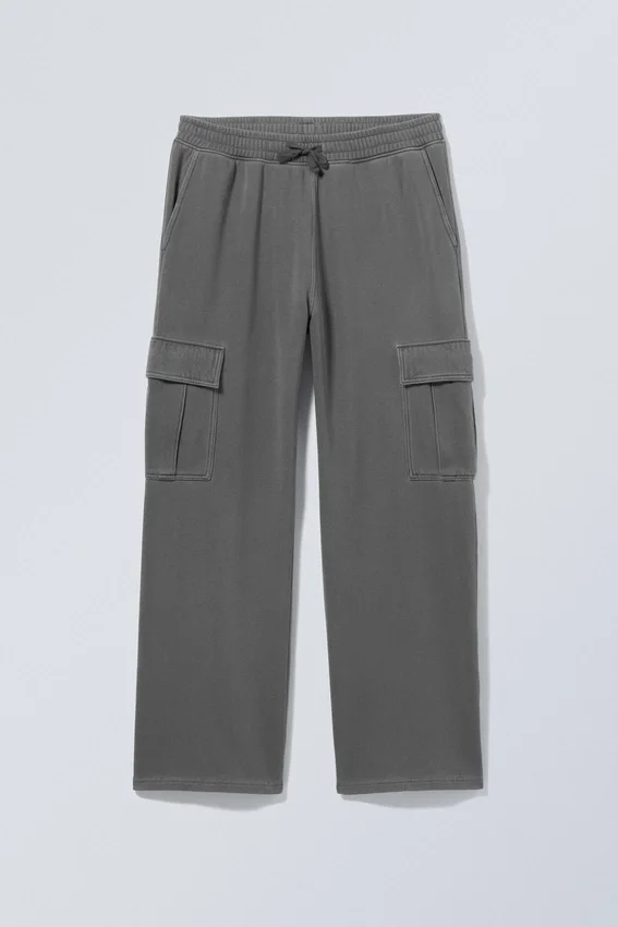 Cargo Jersey Trousers – Washed Black Cargo Jersey Trousers – Washed Black