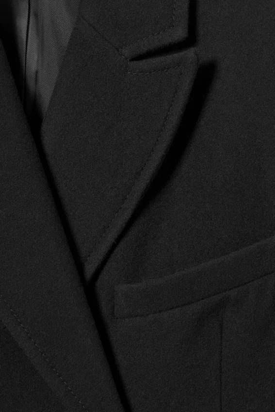 Carla Oversized Wool Blend Jacket – Black Carla Oversized Wool Blend Jacket – Black
