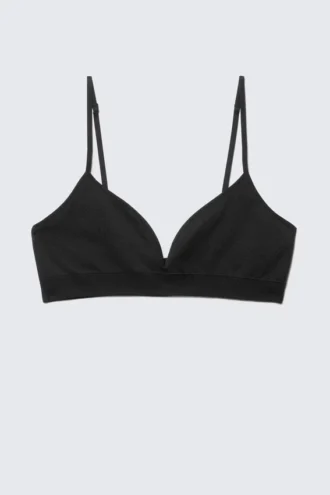 Cat Soft Seamless Triangle Bra – Black