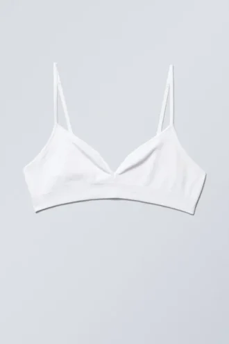 Cat Soft Seamless Triangle Bra – White