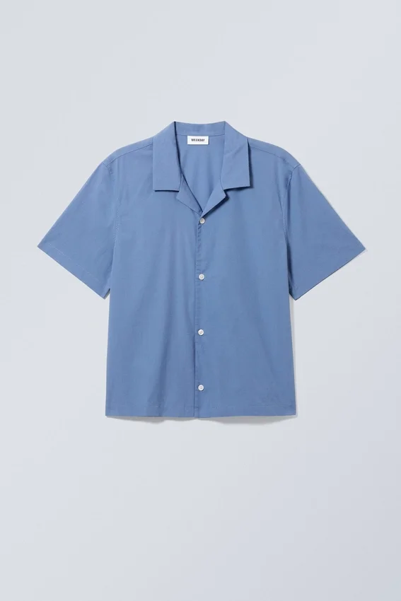 Charlie Short Sleeve Shirt – Medium Blue Charlie Short Sleeve Shirt – Medium Blue