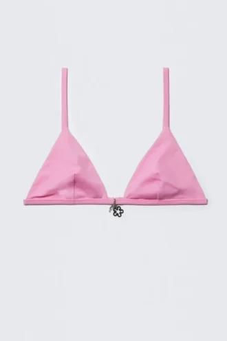 Charm Triangle Bikini Top – Light Pink