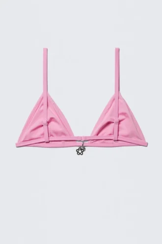 Charm Triangle Bikini Top – Light Pink